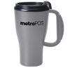 16 Oz. Omega Mug With Slider Lid - Silver