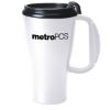 16 Oz. Omega Mug With Slider Lid - White