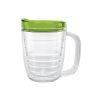 12 Oz. Tritan Coffee Mug With Lid - Clear with Lime