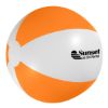 16 inch Beach Ball - White with Orange