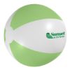 16 inch Beach Ball - White with Green