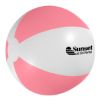 16 inch Beach Ball - White with Pink