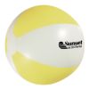 16 inch Beach Ball - White with Yellow