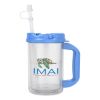 20 Oz. Thermo Mug - Clear with Pearl Blue