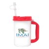 20 Oz. Thermo Mug - White with Red