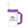 20 Oz. Thermo Mug - White with Purple