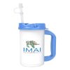 20 Oz. Thermo Mug - White with Pearl Blue