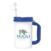 20 Oz. Thermo Mug - White with Dark Blue