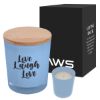 Aws Bamboo Soy Candle - Light Blue