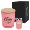 Aws Bamboo Soy Candle - Pink