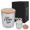 Aws Bamboo Soy Candle - Silver