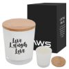 Aws Bamboo Soy Candle - White