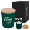 Aws Bamboo Soy Candle - Forest Green