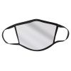 3-ply Polyester Face Mask - White with Black Trim