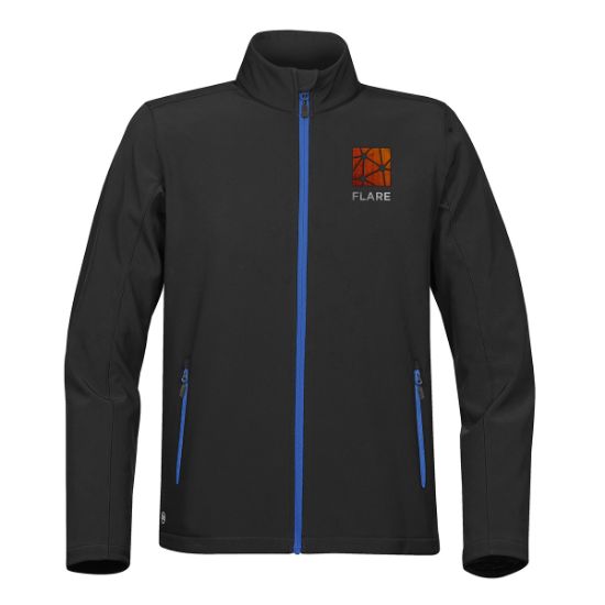 Stormtech Orbiter Men's Softshell - Black with Azure