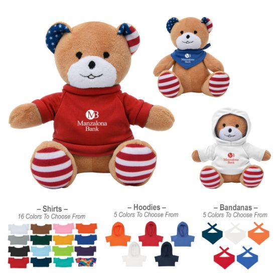 6 Inch Patriotic Bear