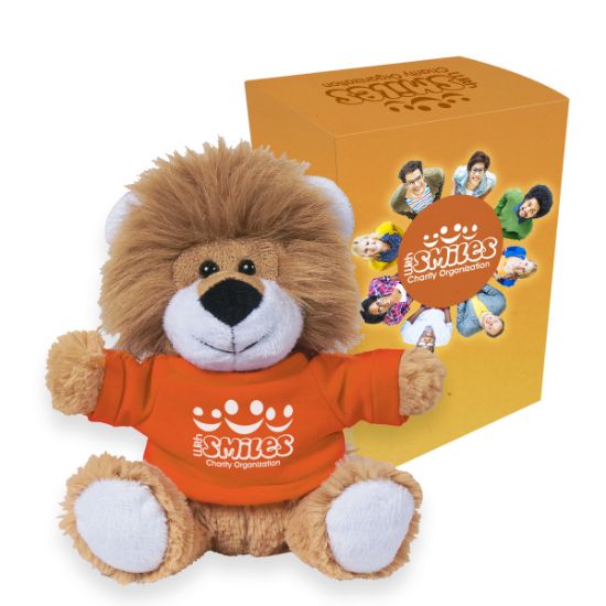 6 Inch Lovable Lion With Custom Box