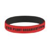 Colored Letter Silicone Bracelet - Red with Black