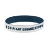 Colored Letter Silicone Bracelet - White with Navy