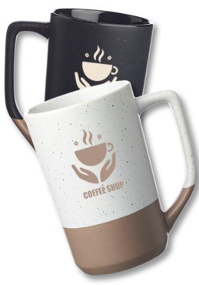 17 oz. Speckle Glazed Two Tone Ceramic Mug